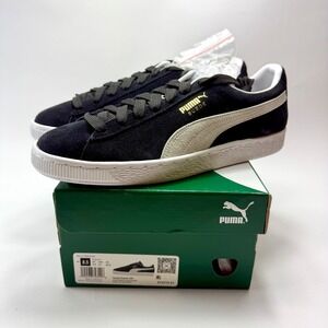 PUMA Suede Classic XXI Black White Men's Sneakers Shoes Size 8.5 New